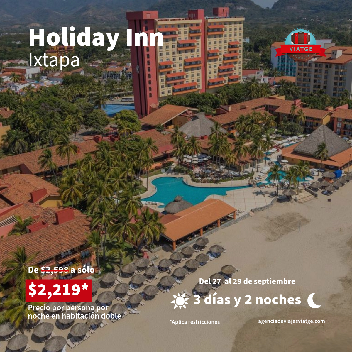 Holiday Inn Ixtapa te espera para que disfrutes de unos días de tranquilidad en las hermosas playas de Ixtapa. ¡Reserva ahora!