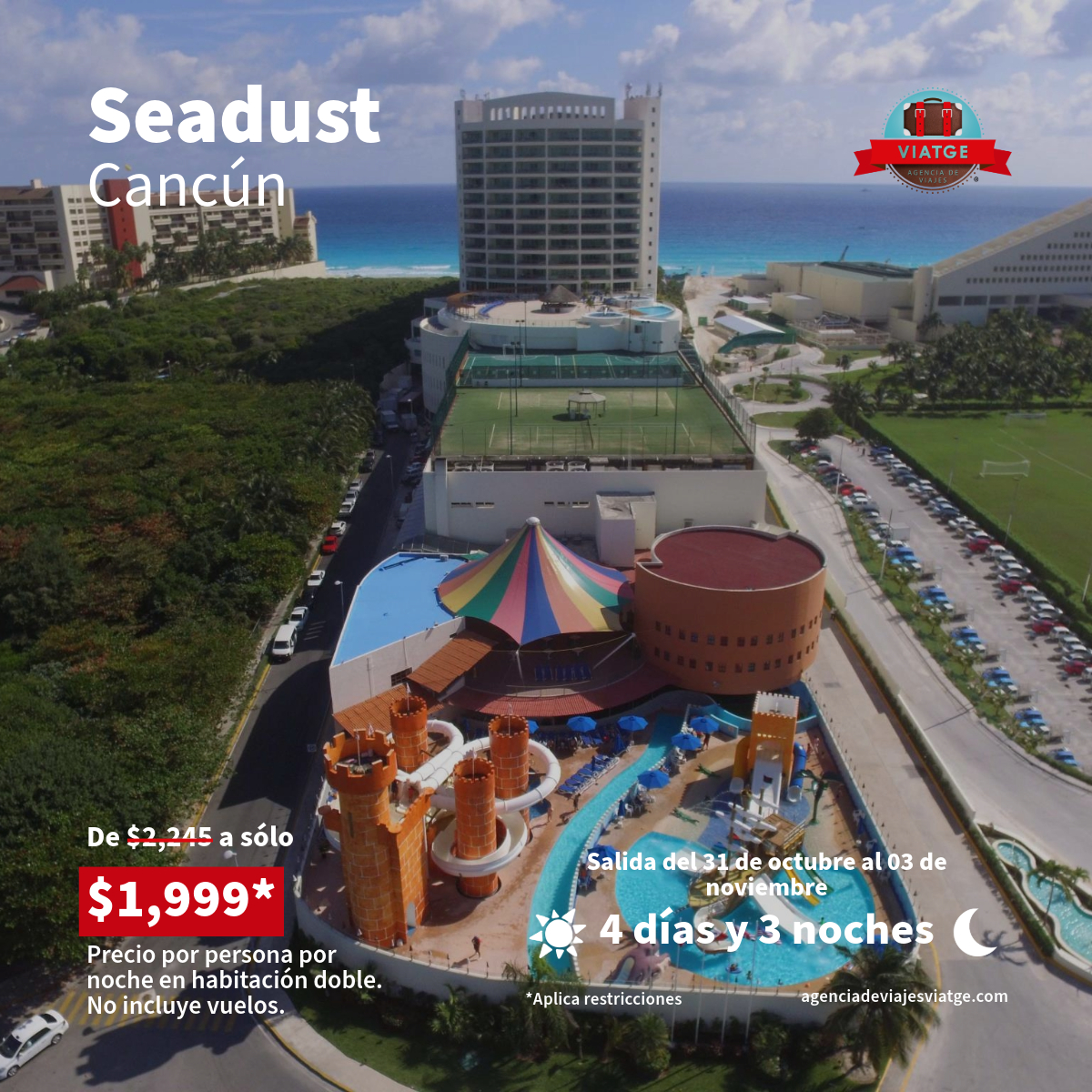 ¡Las mejores vacaciones familiares están en Seadust Cancún Family Resort! Tiene todo para todos, sin importar la edad. ¡Da clic!