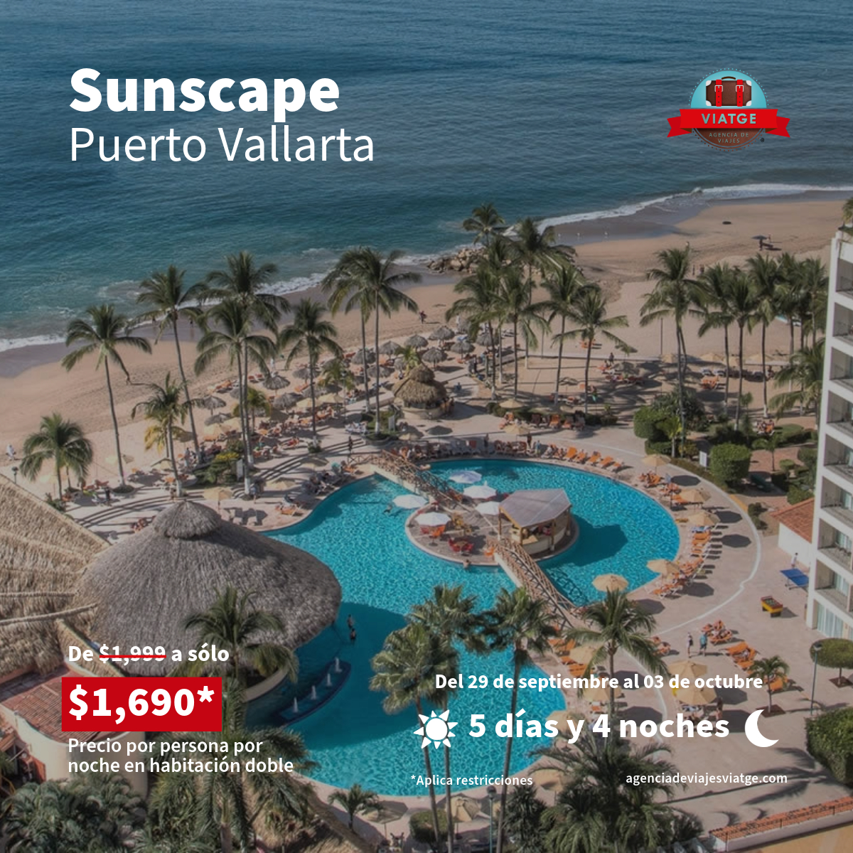 ¡Tus próximas vacaciones están en Sunscape Puerto Vallarta! Disfruta de los servicios, amenidades y de la playa de este gran hotel. ¡Reserva!