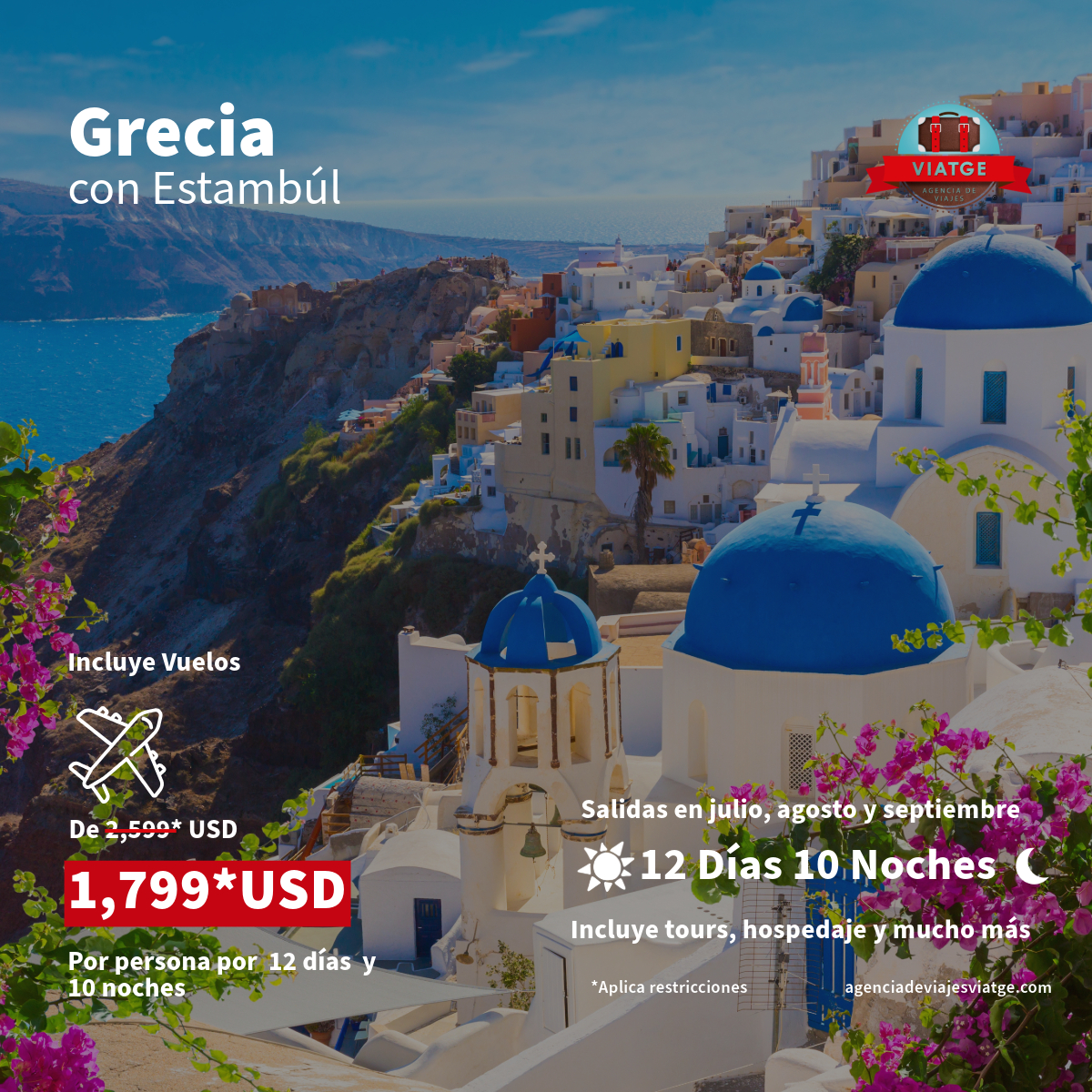 Grecia y Estambul en un mismo viaje. Con este itinerario conocerás los rincones más emblemáticos de estos 2 países. Da clic y conoce más.